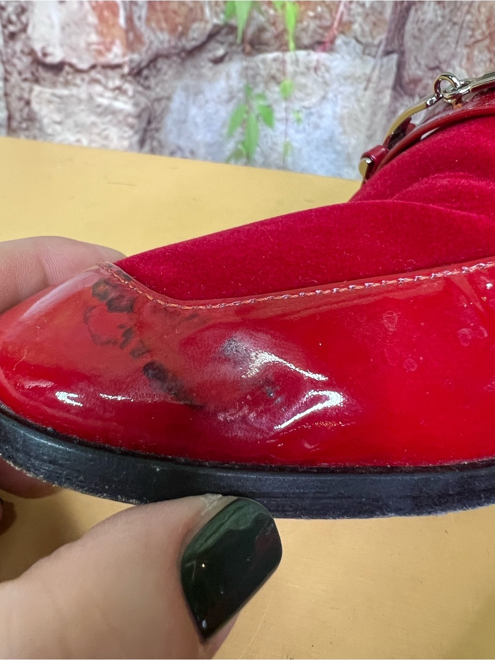 NEWBARK LOS ANGELES Equestrian Preppy Red Patent Leather and Suede Loafers, 9 - Picture 5 of 14